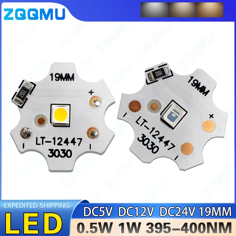 10Pcs DC 12V 24V 19MM LED Plum Blossom Warm White Light Source Board DIY Light Source Chip Ceiling Spotlight