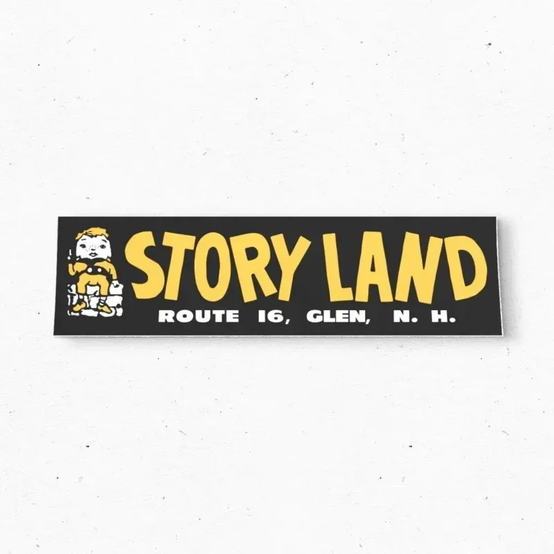 STORY LAND Bumper Sticker - GLEN New Hampshire Vintage Style Travel Decal 70s - Bumper Stickers - Car Stickers