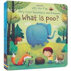 3D Lift The Flap Very First Questions And Answers What Is Poo Flip Picture Board Book Kids Children Early Education