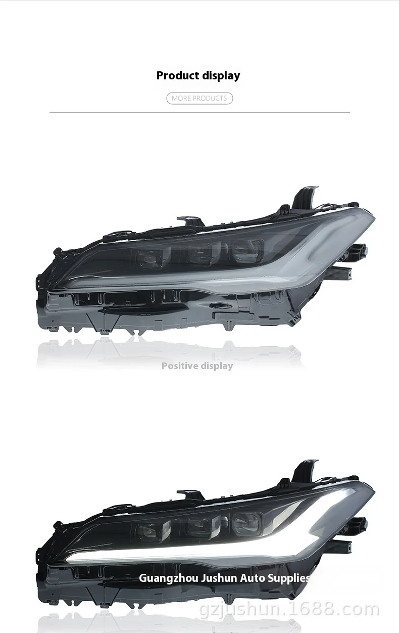 High-End 19-23 for · Asia LED L-aser Lens Headlamp Assembly White ABS Material Modified Daytime Running Lights