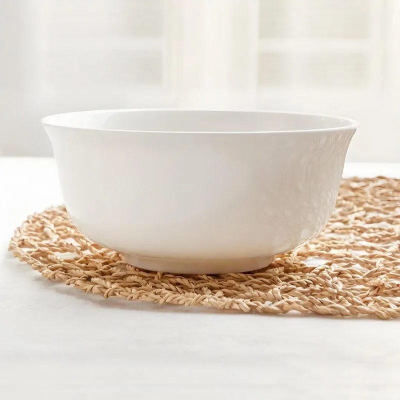 5 inch, bone china mixing bowl, japanese style, ceramic food container for noodle and soup, big size serving bowl