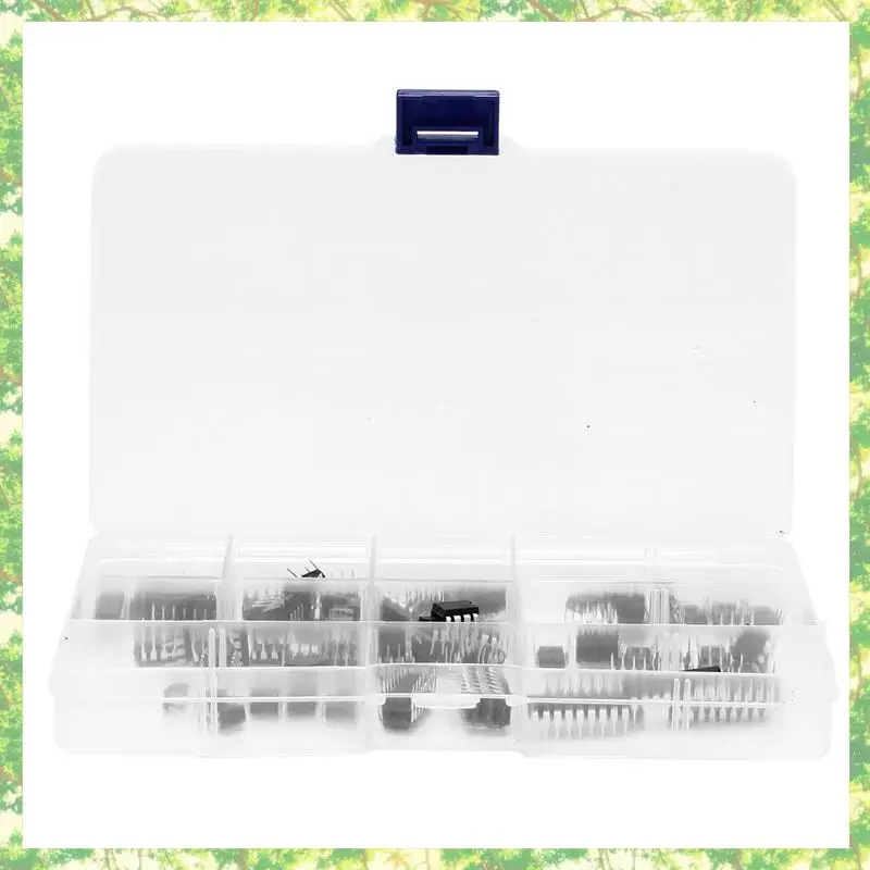 Smart-170 Pieces 10 Types Integrated Circuit Chip Assortment Kit, DIP IC Socket Set For Opamp Single Precision Timer Pwm