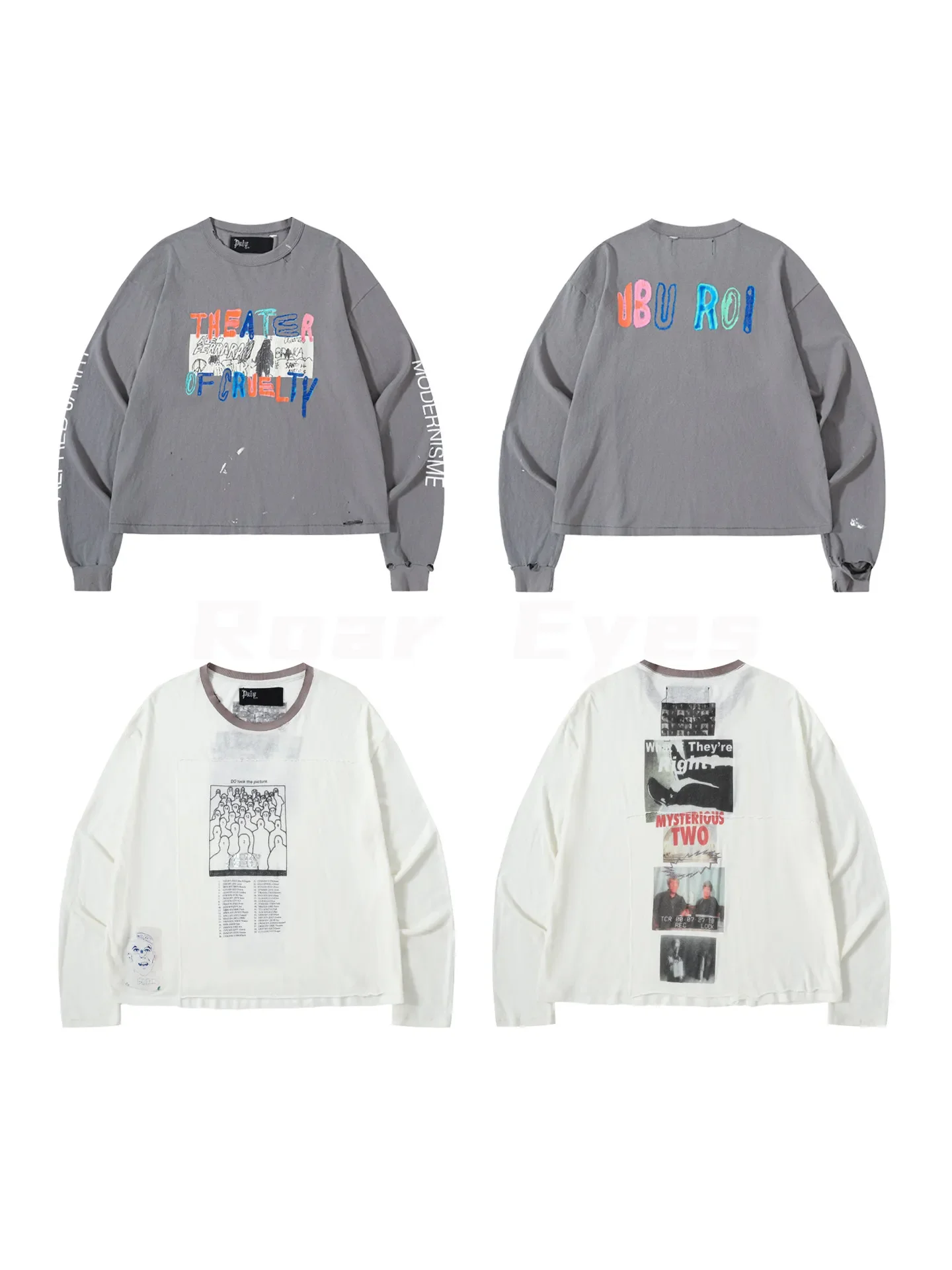 Paly Hollywood 25FW Patch Washed Old Graffiti BOXY Long Sleeve T-Shirt