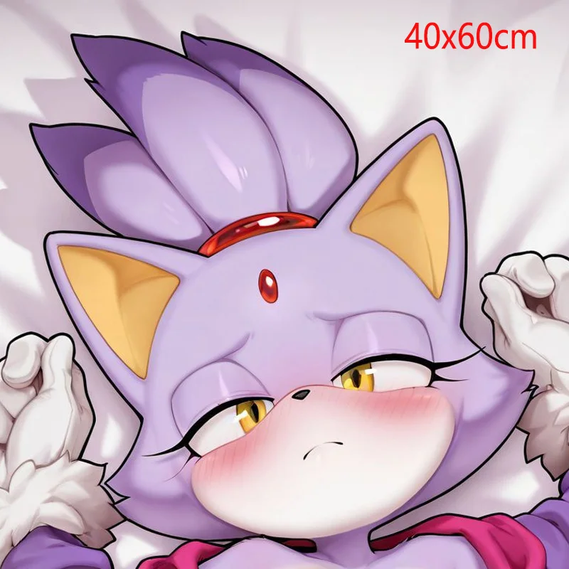 Dakimakura Blaze The Cat Anime 2WAY 40X60cm Body Pillow Cover Sofa Cushion Double-side Print Throw Pillow Case