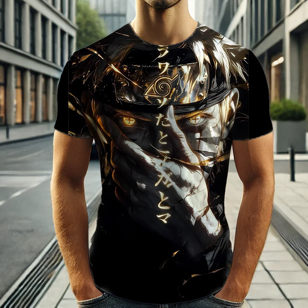 2025 الرجال النساء جديد تي شيرت اليابان شعبية أنيمي ناروتو الجرافيك ثلاثية الأبعاد طباعة Harajuku الصيف قصيرة الأكمام صبي فتاة الاطفال كول تي شيرت