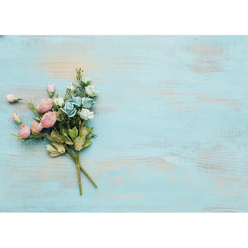 Telones de fondo de tela fotorística para fotografía, accesorios de flores, tablones de madera, Fondo de estudio fotográfico 21921 CXSC -14