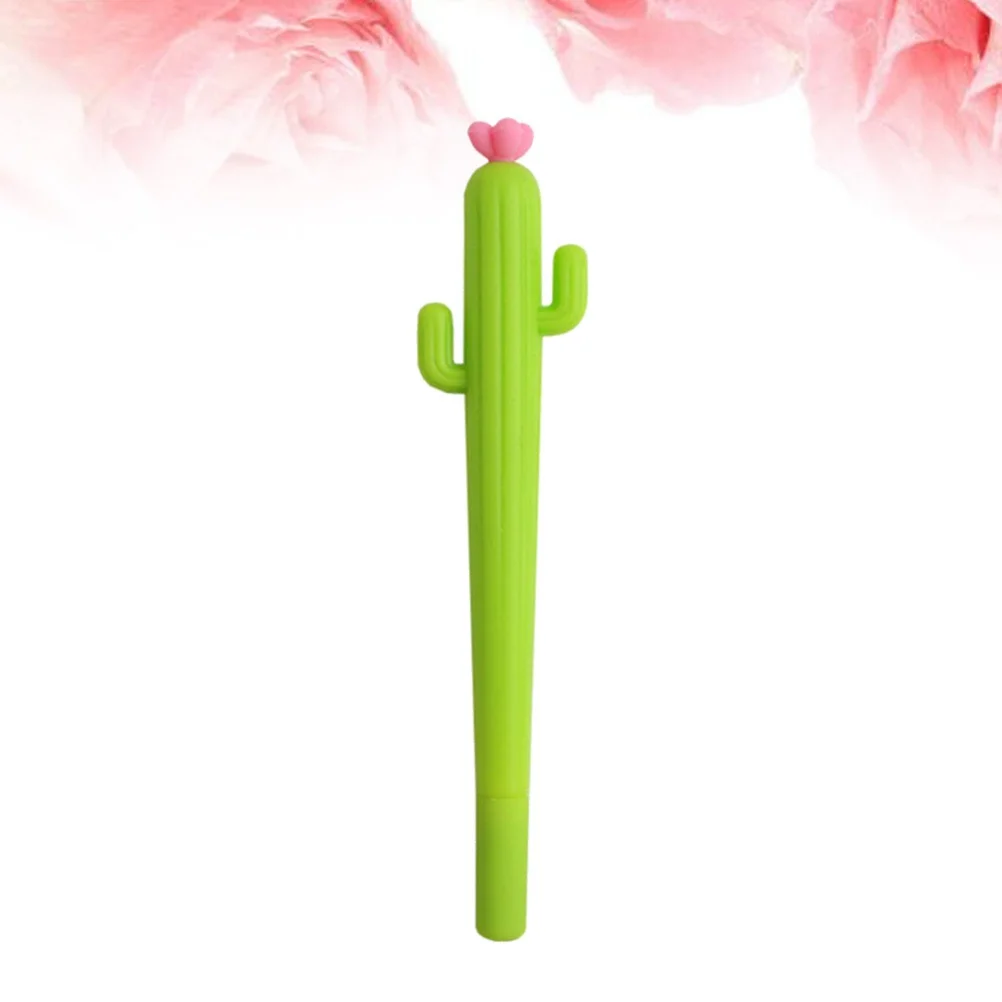 

Гелевая ручка кактус с креативным розовым цветочным узором для студентов, пластиковая гладкая ручка премиум-класса для письма, подарок, гелевая ручка кактус