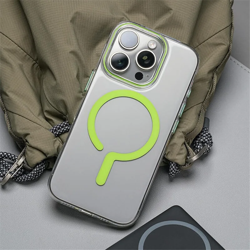 Ultrathin Non-Yellowing Clear for Magsafe Magnetic Case For iPhone 17Pro 16 15 14 16Pro Max Wireless Charging Shockproof Cover - Image 5
