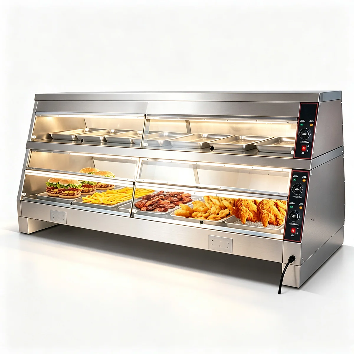 T*& Hot Sales Commercial Food Warmer Electric Showcase Display Glass Food Warmer for Egg Tarts and Bread
