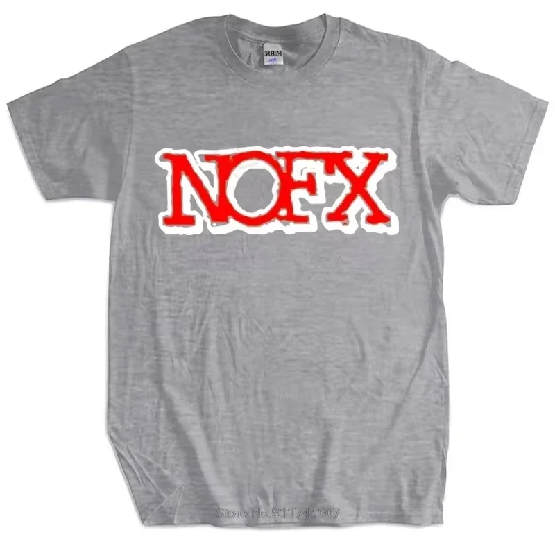 100% Cotton T Shirt NOFX Rock Band Men\'s T-Shirt Big Size Hip Hop Men Clothing Fashion Tshirt Male Summer Tee-shirt Oversize