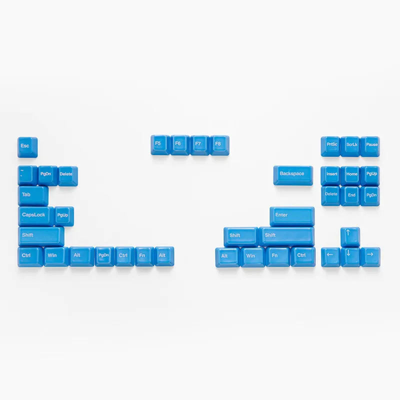 Ceramic Keycap Set B Function Area Aqua Blue Custom Keycaps for Mechanical Keyboard Magnetic Axis Artisan Key Caps Collect Gifts