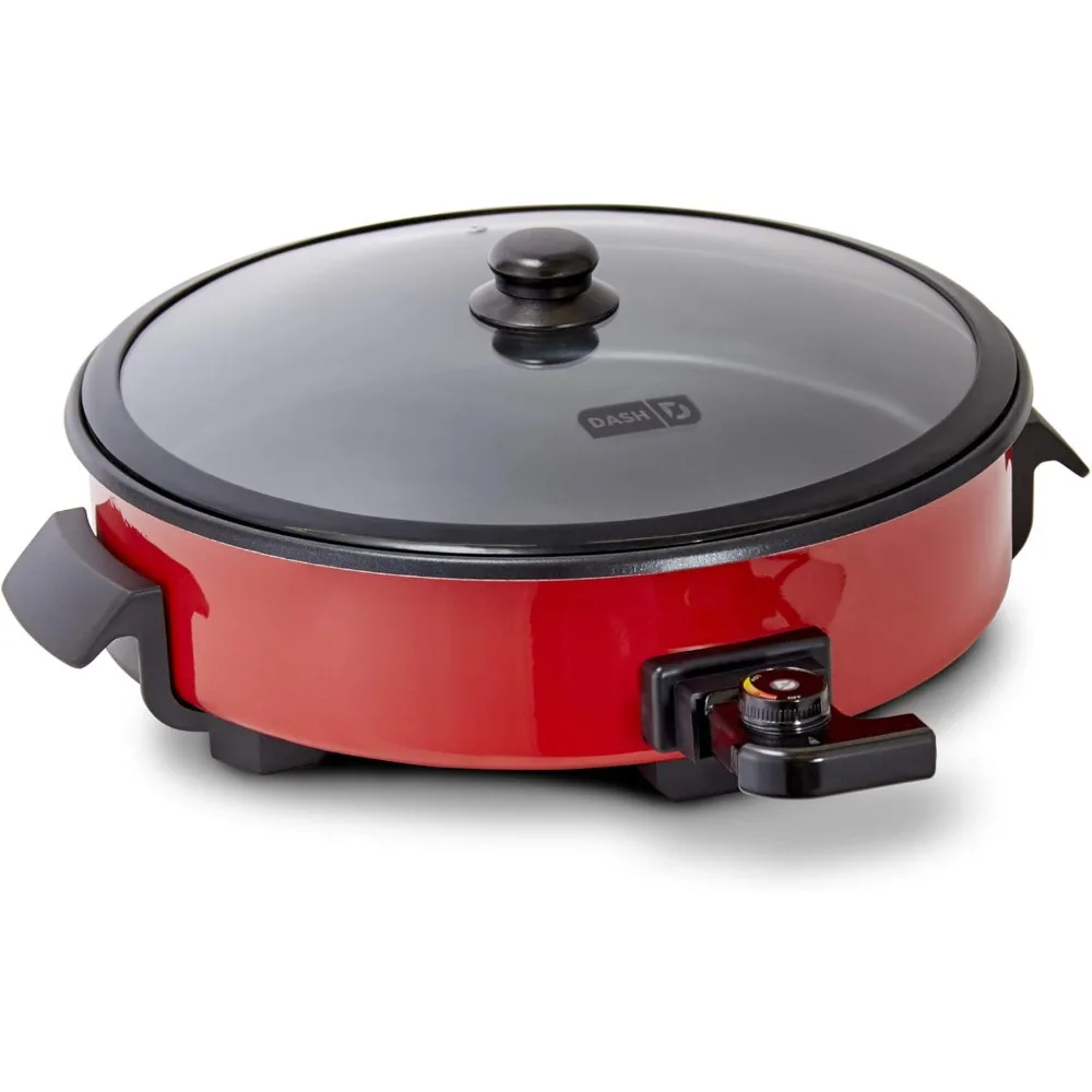 

14-дюймовая большая электрическая сковорода с антипригарной поверхностью и книга рецептов для различной посуды