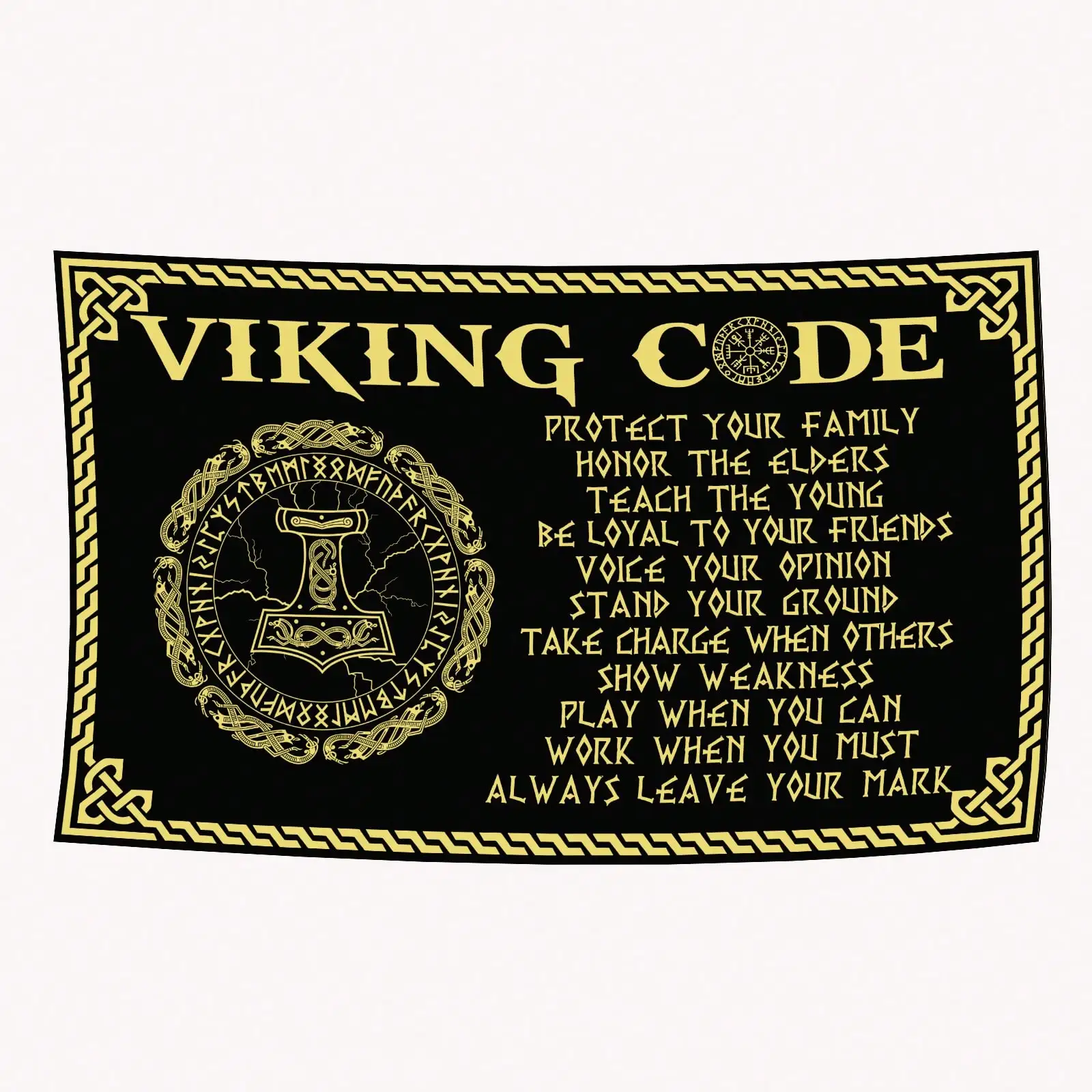 Viking Code Flag Outdoor Decors Home Decor Items Decoration Garage Flags Barber Shop Flaga Advertising Tapestry Custom Bedrooms