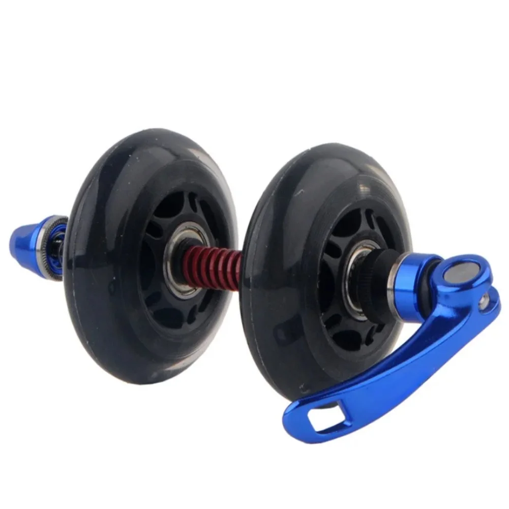 For Mountain Bicycle Fork Quick Release Wheel Roller with PU Wheel and Aluminum Alloy for Enhanced Front Wheel Functionality