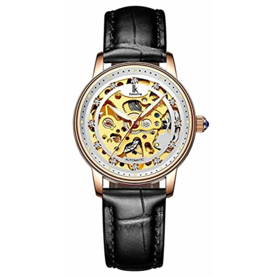 

Gosasa Luxury Women Automatic Mechanical Watch Stainless Steel Mesh Watch Band Dress Wrist Watch