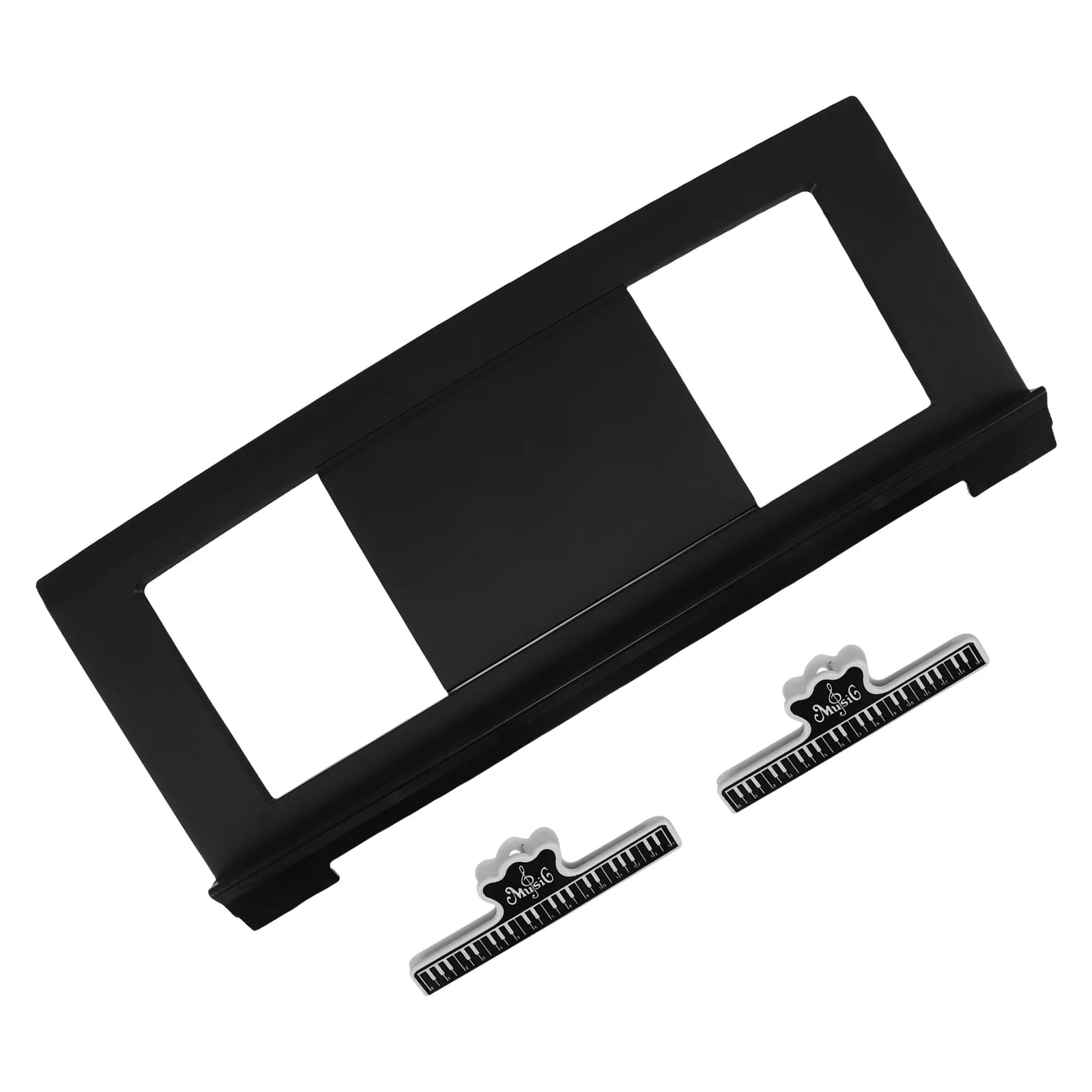 مجموعة واحدة من حامل موسيقى البيانو الإلكتروني خفيف الوزن من البلاستيك المحمول وقابل للتعديل وحامل الموسيقى ولوحة المفاتيح وعرض النتيجة للممارسة