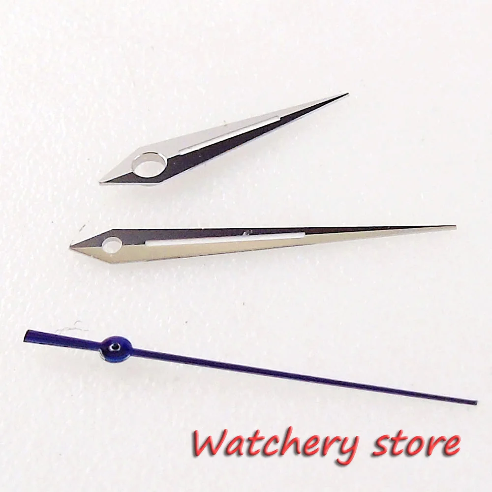 Blue Second hands Silver Pointed Watch Hands For NH35 NH36 7S26 ETA 2824 PT5000 Automatic Movement Mens Watch Parts