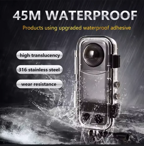 Funda Invisible para Insta360 X3 X4 X5, funda carcasa impermeable para cámara Insta 360, accesorios de carcasa de buceo subacuática de 40M