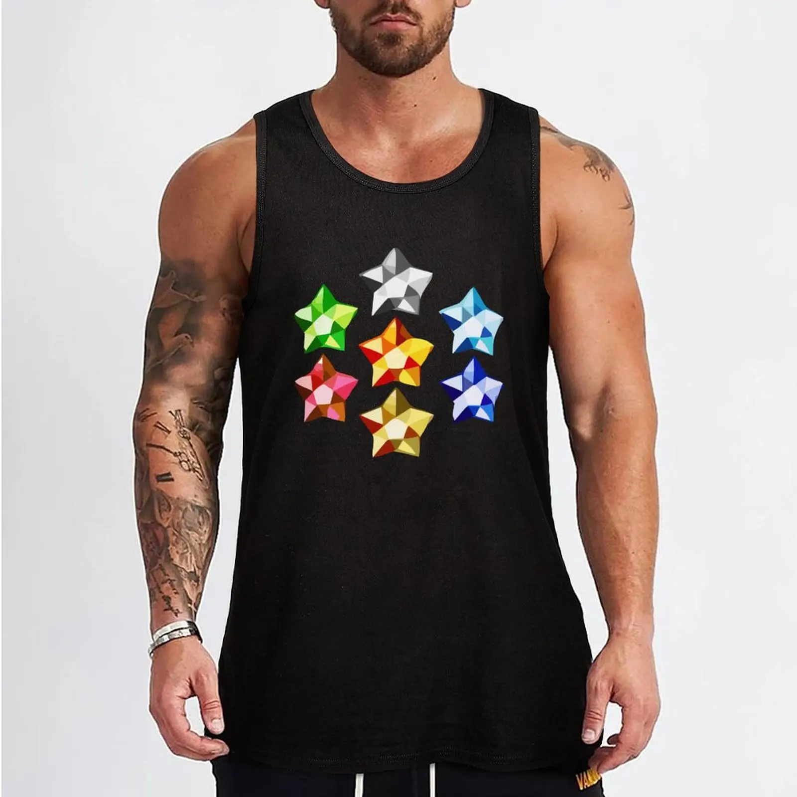 Crystal Stars Tank Top Sleeveless men Vest