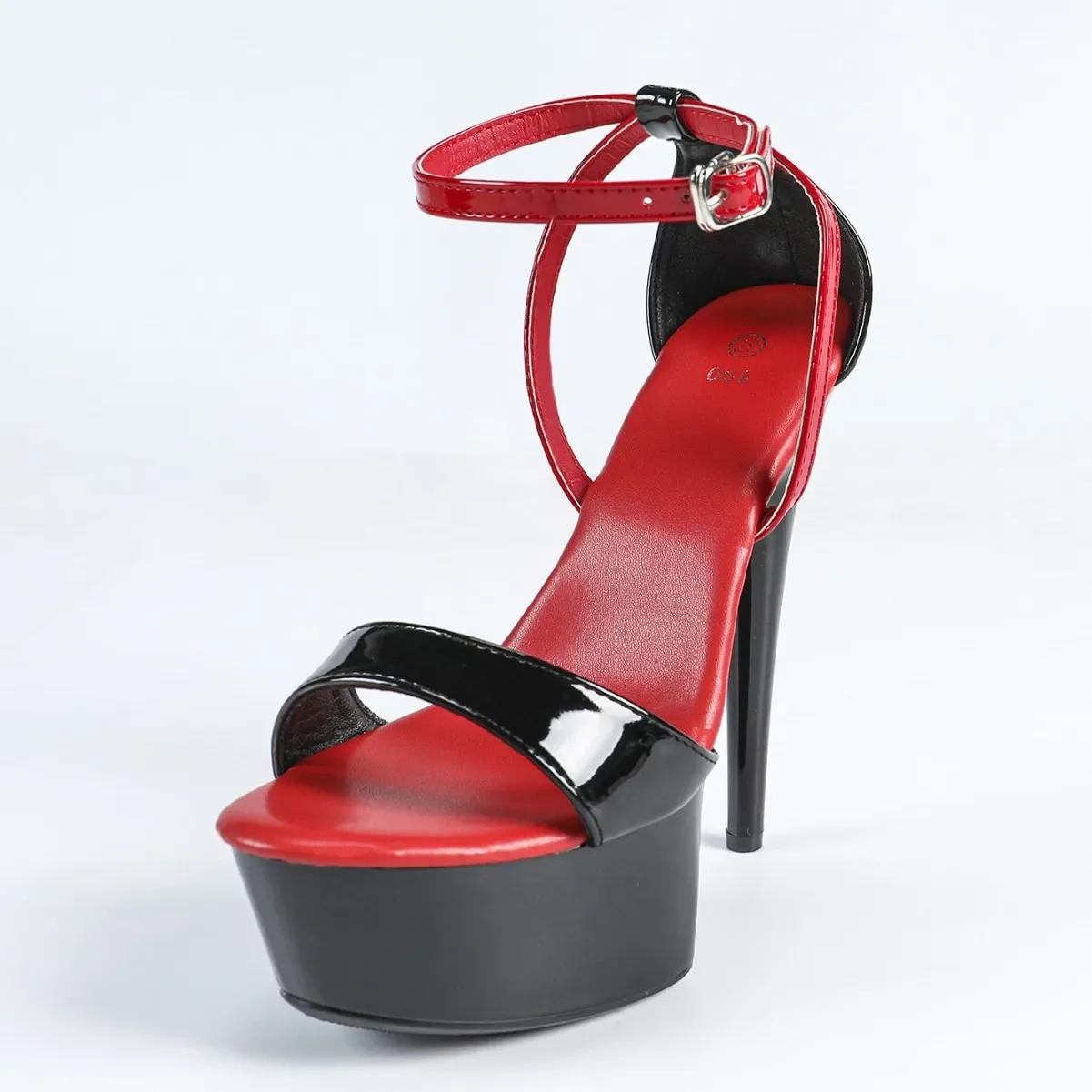 Pelle verniciata 15 cm Tacchi alti Tacchi sottili Sandali alti super alti sexy Estate da donna