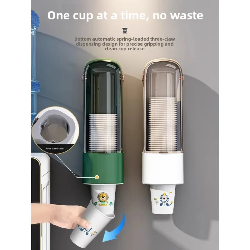 Disposable cup picker, water dispenser, water cup rack