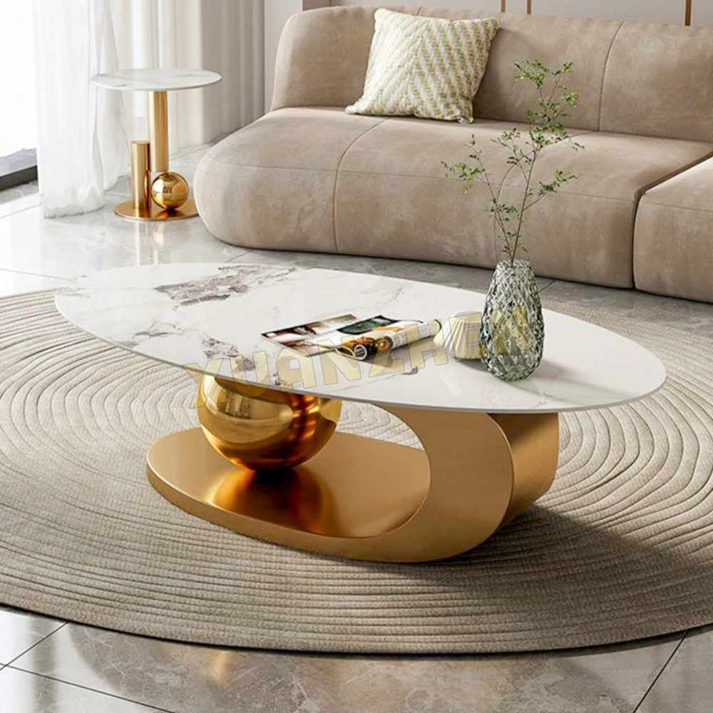 Italian Living Room Furniture Stone Nordic Gold Coffee Table Modern Luxury Coffee Tables Coffee Tables