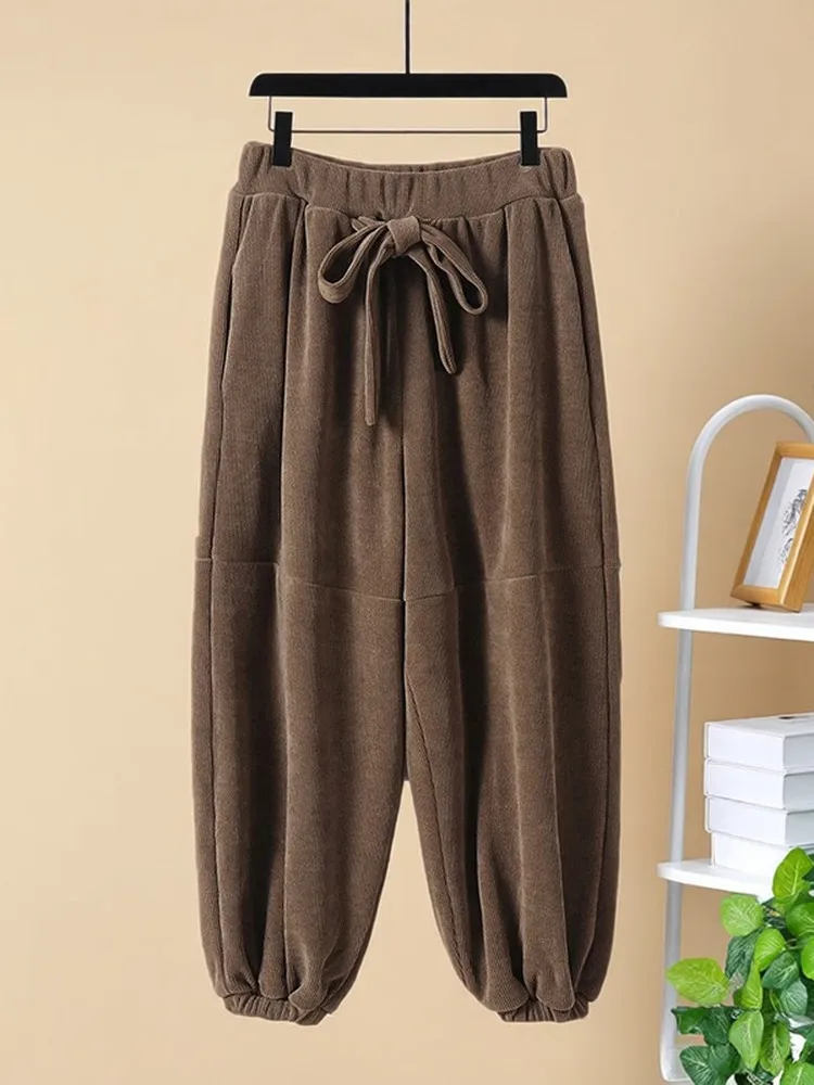 

Men's Special Large Size Corduroy Pants Loose Wide Leg Lantern Pants Spring Summer Autumn Winter Casual Trousers Harlan Pants