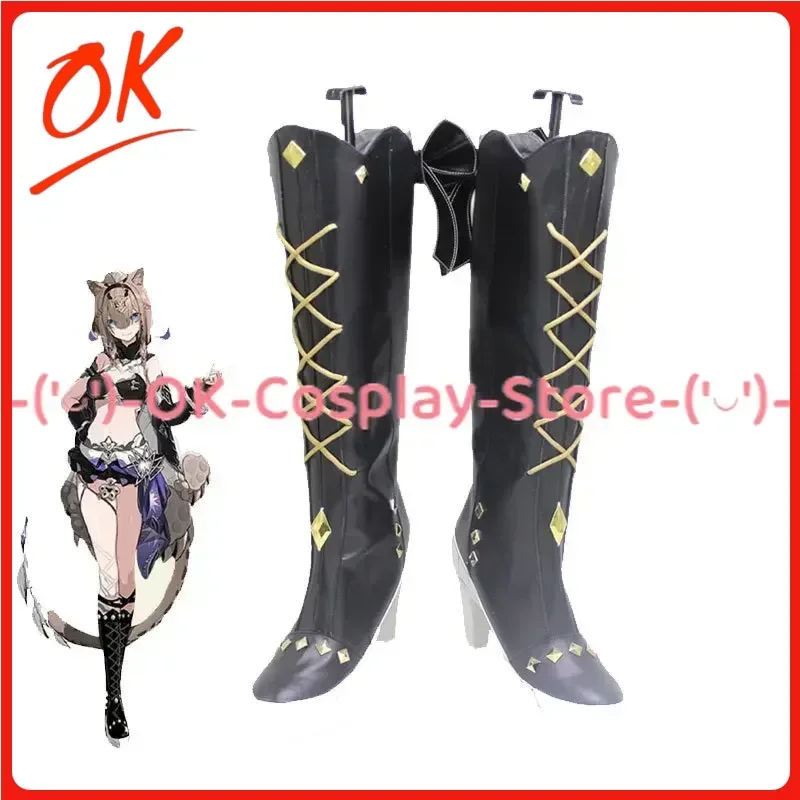 

[Customized] Pardofelis Cosplay Shoes Game Honkai Impact 3 Anime Roleplay Prop Halloween Carnival Holiday Party PU Leather Boots