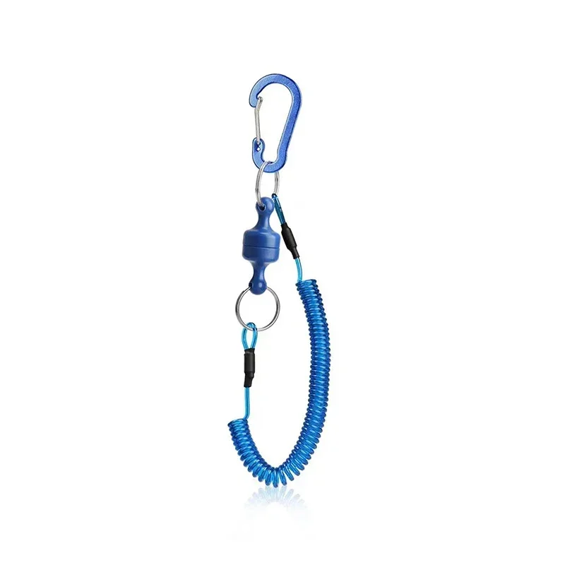 1.5m Fishing Coil Lanyard Hook Buckle for Fly Fishing Strong Magnetic Release Clip Net Rack with Fishing Tools Coiled Lanyard image 5