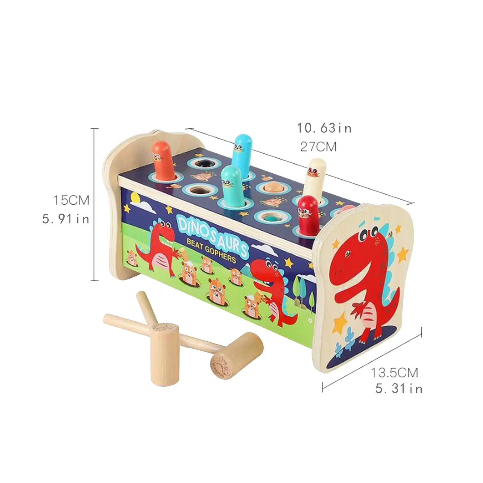 Stampfendes Spiel, Lernspielzeug, Farberkennung, interaktives Spielzeug, frühes Entwicklungsspielzeug für Outdoor-Geschenk, Reiseparty für 1 Jahr +