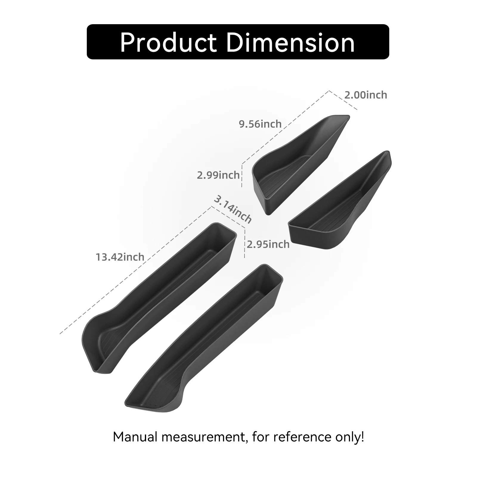 Front Rear Door Storage Tray for BYD ATTO3 ATTO 3 YUAN PLUS 2025 2026 Car Door Handle Storage Box Organizer TPE Car Accessories