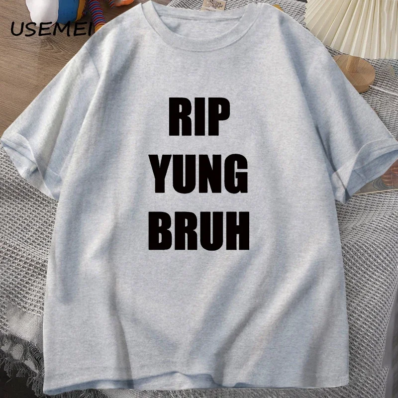 Camiseta RIP YUNG BRUH Lil Tracy Meme Peep, camiseta divertida de algodón, camisetas de gran tamaño, camisetas Yung Lean, ropa de calle