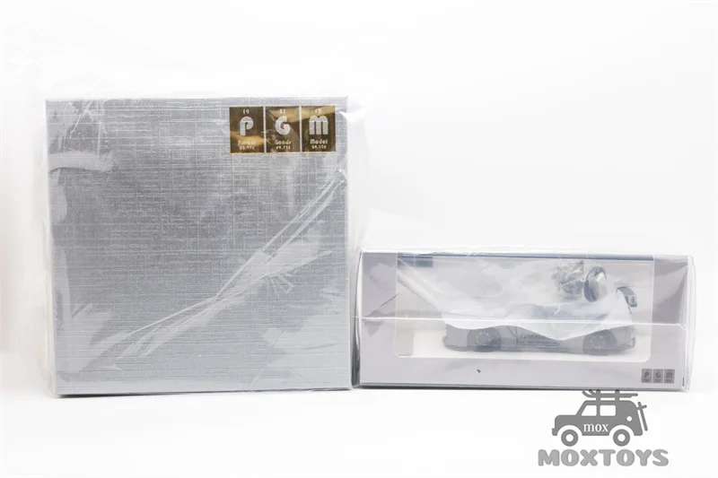 PGM 1:64 Rocket Bunny Pandem R35 combate gris apertura completa con motor Limited999 modelo de coche fundido a presión