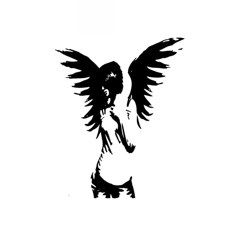 

Car Sticker Bad Devil Magic Girl Car Sticker Silhouette Fashion Style Cartoon Car Decoration PVC Sticker Black/White, 14cm*12cm