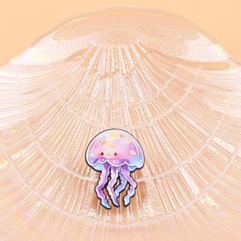 Jellyfish Enamel Pin Lapel Pin Colorful Brooches For Women Clothing Decoration Metal Pins Backpack Hat Badge Accessories