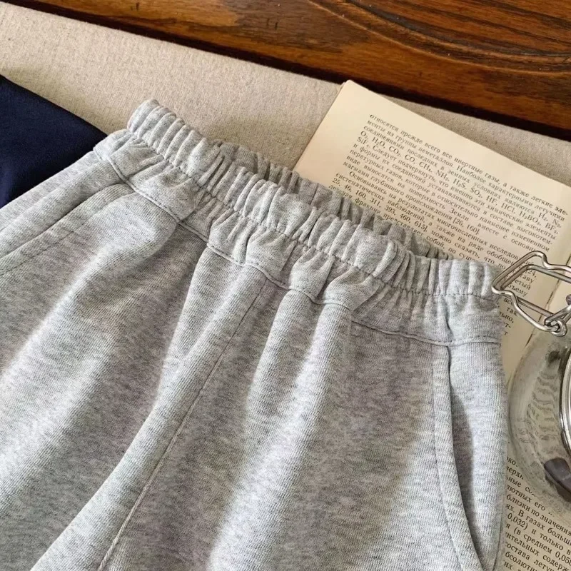 Autumn Kids Casual Sweatpants for Boys Solid Letter Sporty Trousers Spring Thin Ankle Length Harem Pants 3+y Young Child Clothes