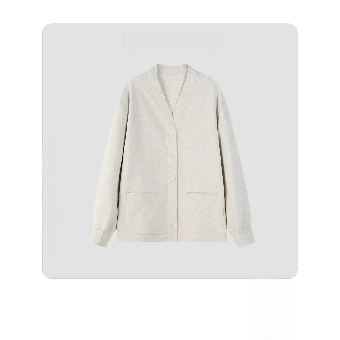 

Casual Versatile Open Cardigan Sweatirt Jaet Hua Jiyan Moon Eclipsed Sle Ladies Mid-Length Loose Fit Cotton Blend