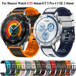 Silicone Strap 22mm Watchbands For HUAWEI WATCH GT5 Pro 46mm/GT 5 4 3 SE 2 46mm/Watch 4 Pro Wristband Belt Bracelet Accessories