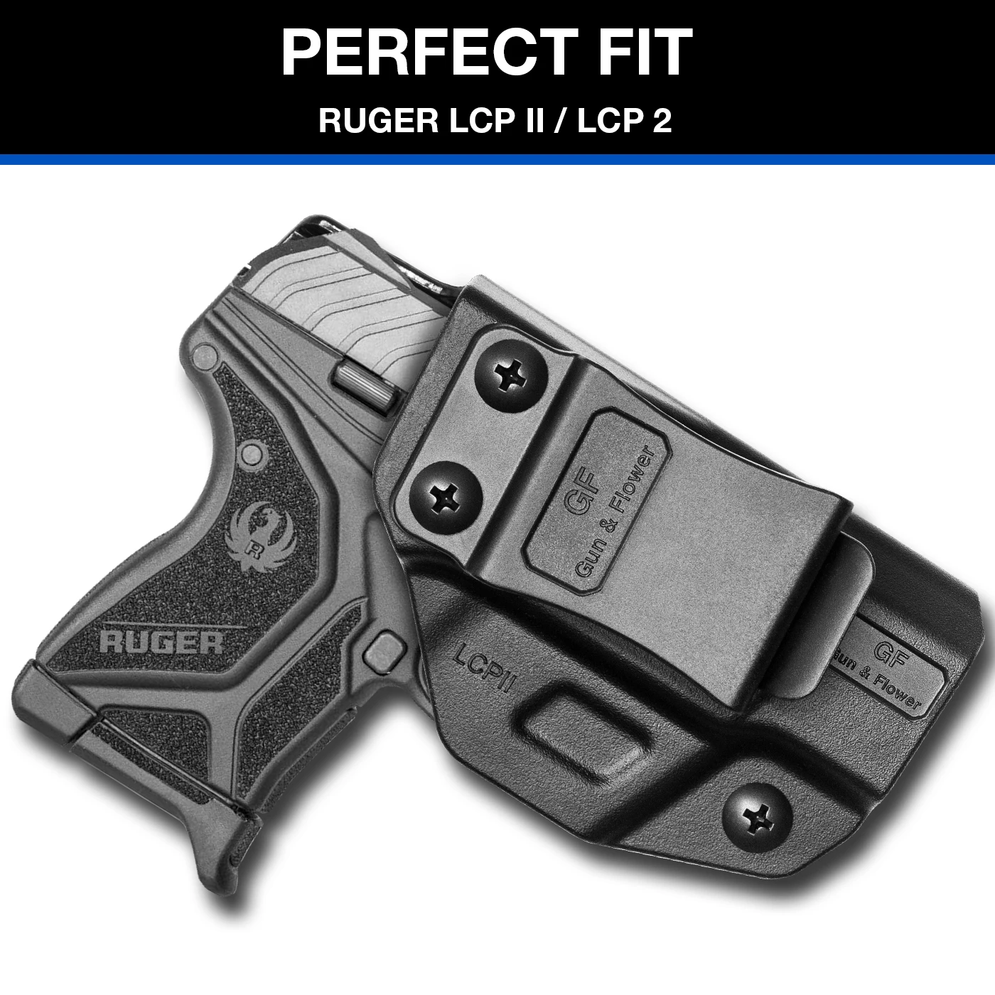 IWB Holster Compatible with Ruger LCP 2 / LCP II Fast Draw Polymer Right Hand Tactical Bags for Men and Women