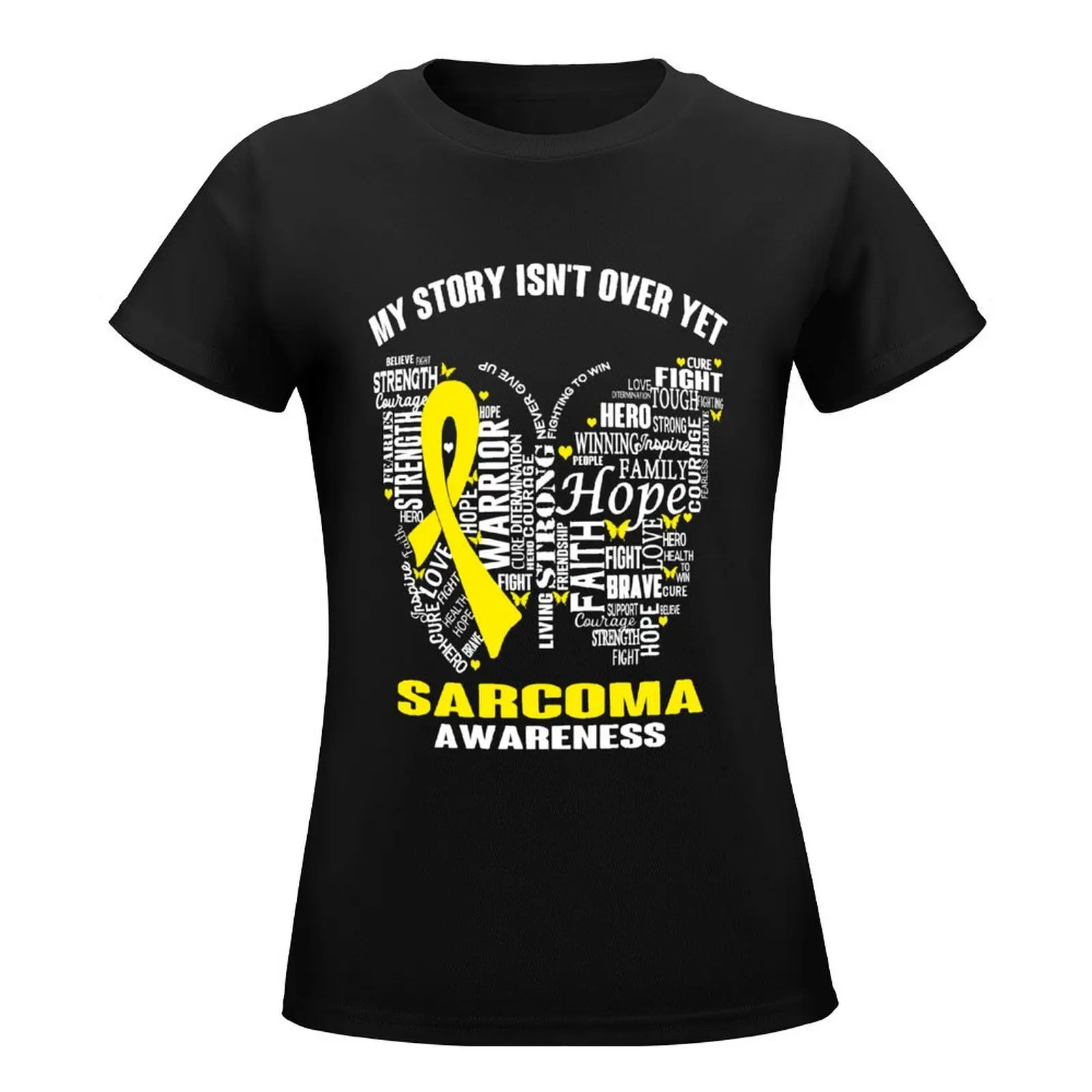 My Story Isn't Over Yet Sarcoma Awareness T-Shirt tops Short sleeve tee vintage clothes funny workout shirts for Women