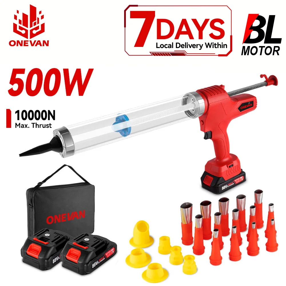 ONEVAN pistolet à calfeutrage électrique 500W pistolet à colle pour verre sans fil porte électrique fenêtres couture colle Kit d'outils pour Makita batterie broche