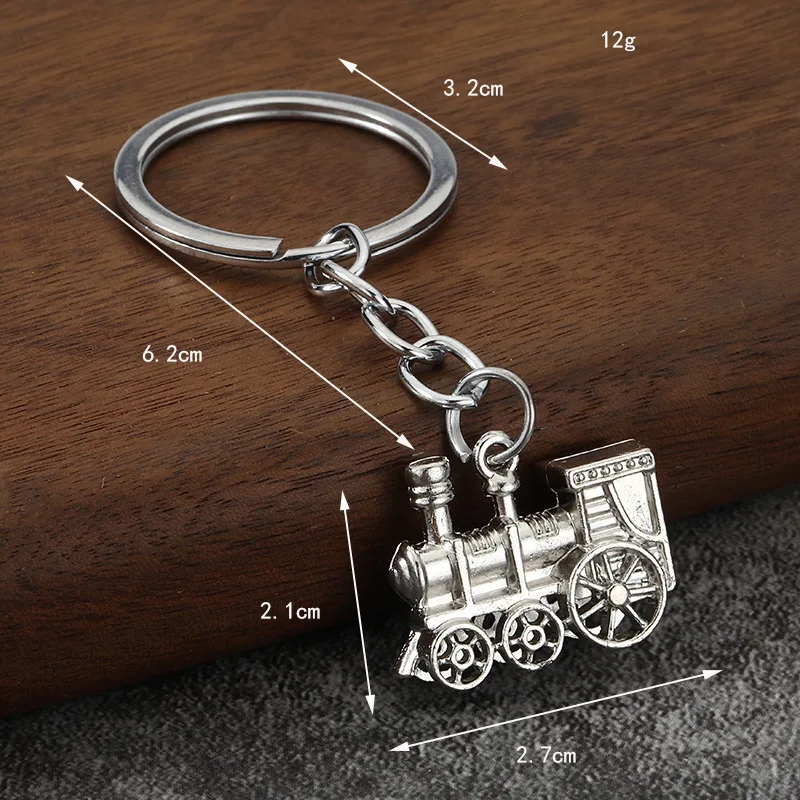 1PC Creative Vintage Mini Mechanical Old Train Keychain Pendant For Men Bag Charm Car Keychain Jewelry Souvenir Gifts