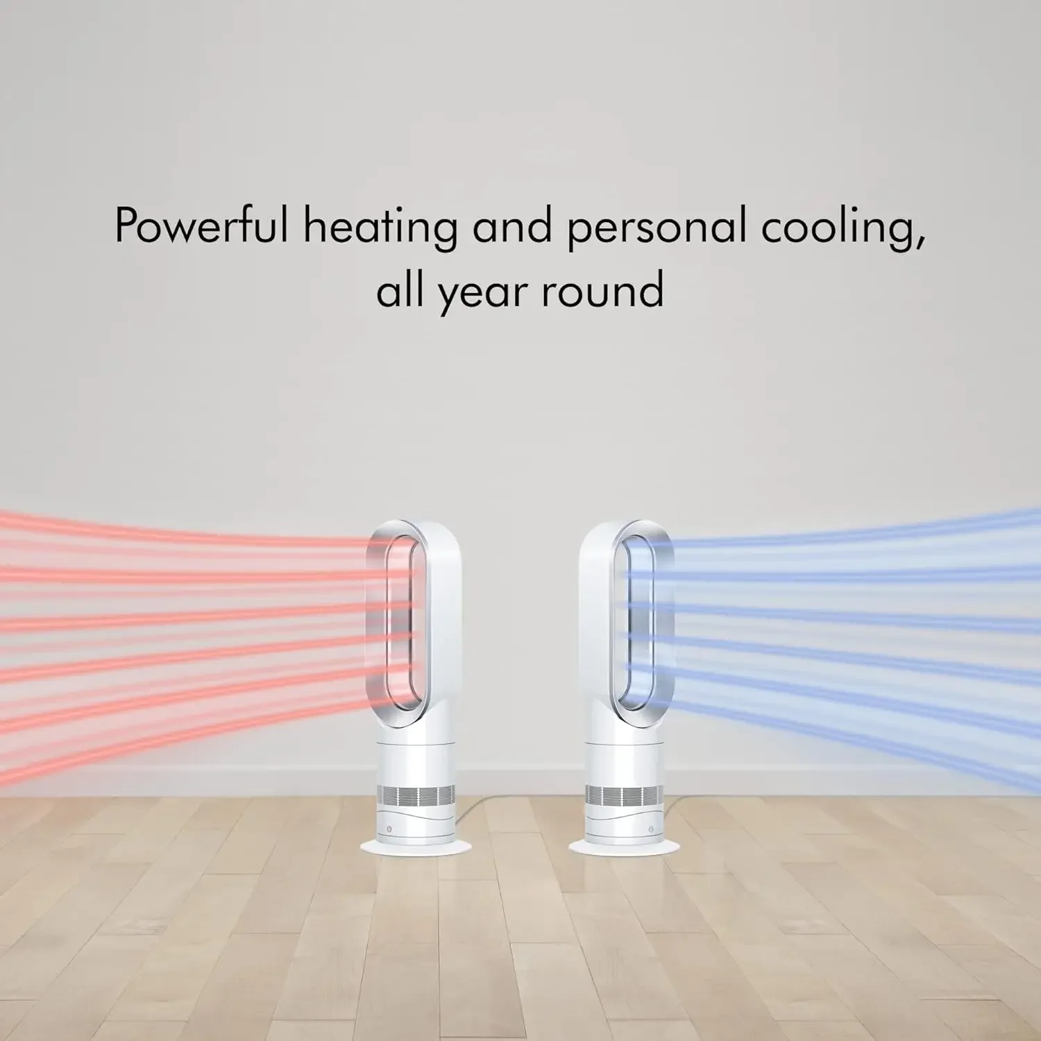 Jet Focus heater and fan, White/Silver