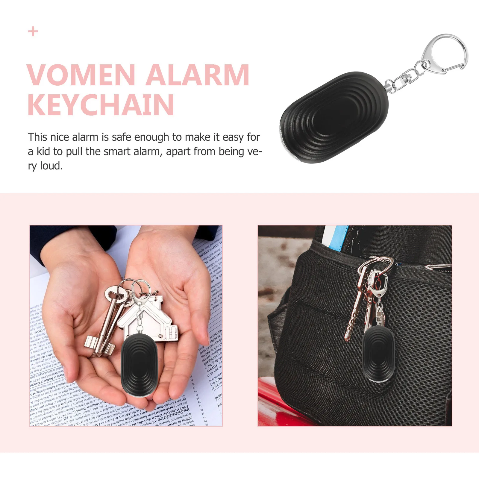 Outdoor Protection Alarm Attack Alarms for Women Personal ABS Female Device LED