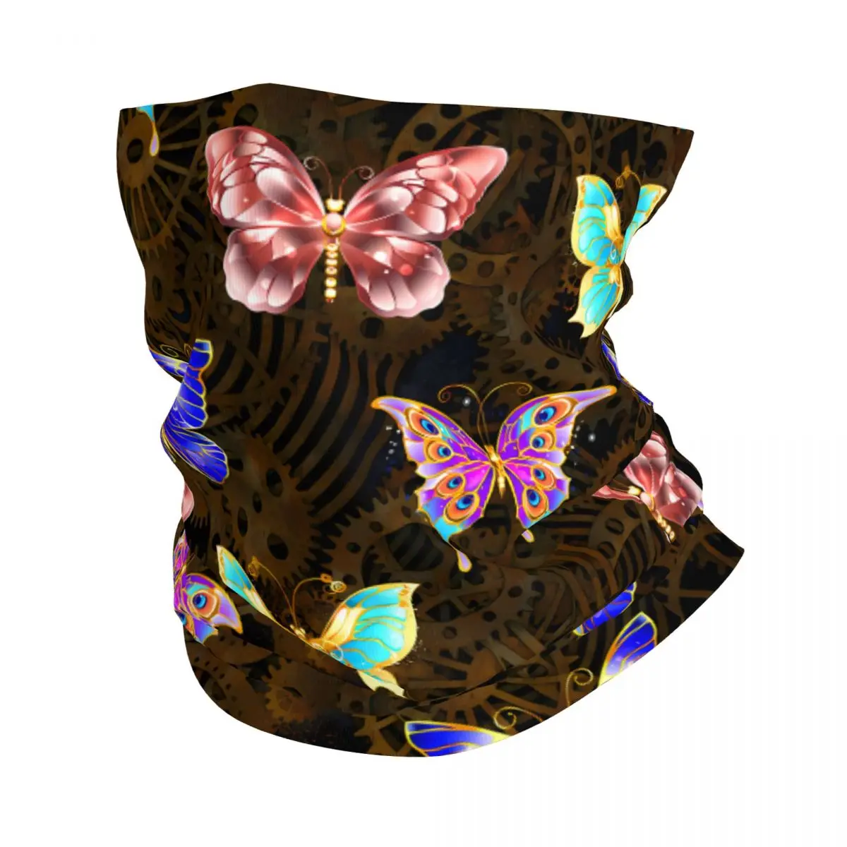 Butterflies Thin Wrap Scarf Bandana Steampunk Neck Gaiter Face Cover Headband