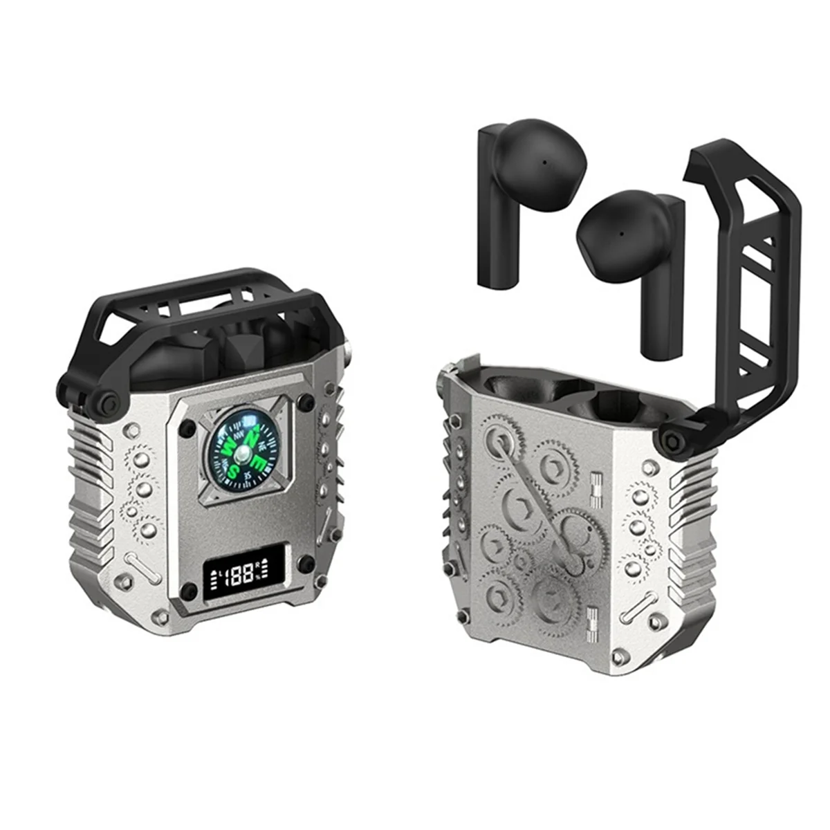 سماعات Mecha style T30 سماعة رأس Mecha Style الجديدة لتقليل الضوضاء، لاسلكية حقيقية