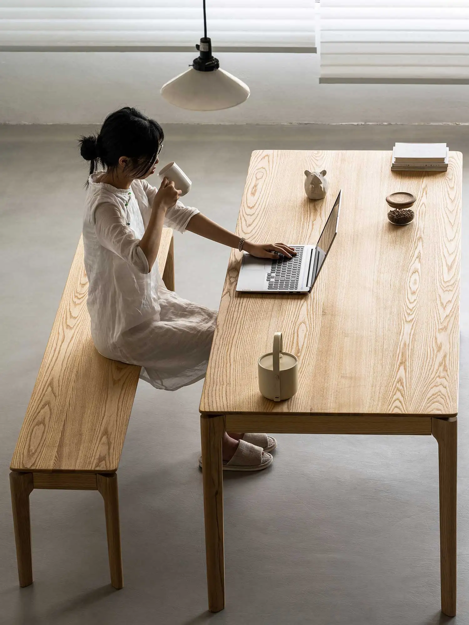 #Modern Artistic Design Solid Wood Log Bench Shoe Changing Stool with Log Splicing for Living Room and Household Use