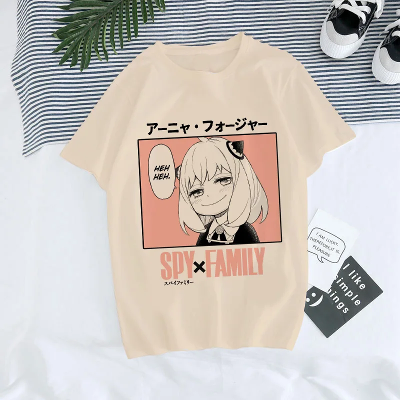 Japanese Anime Spy X Family Anya Forger Graphic Print T Shirt Streetwear Men Women Fashion Short Sleeve Unisex T Shirt Tops