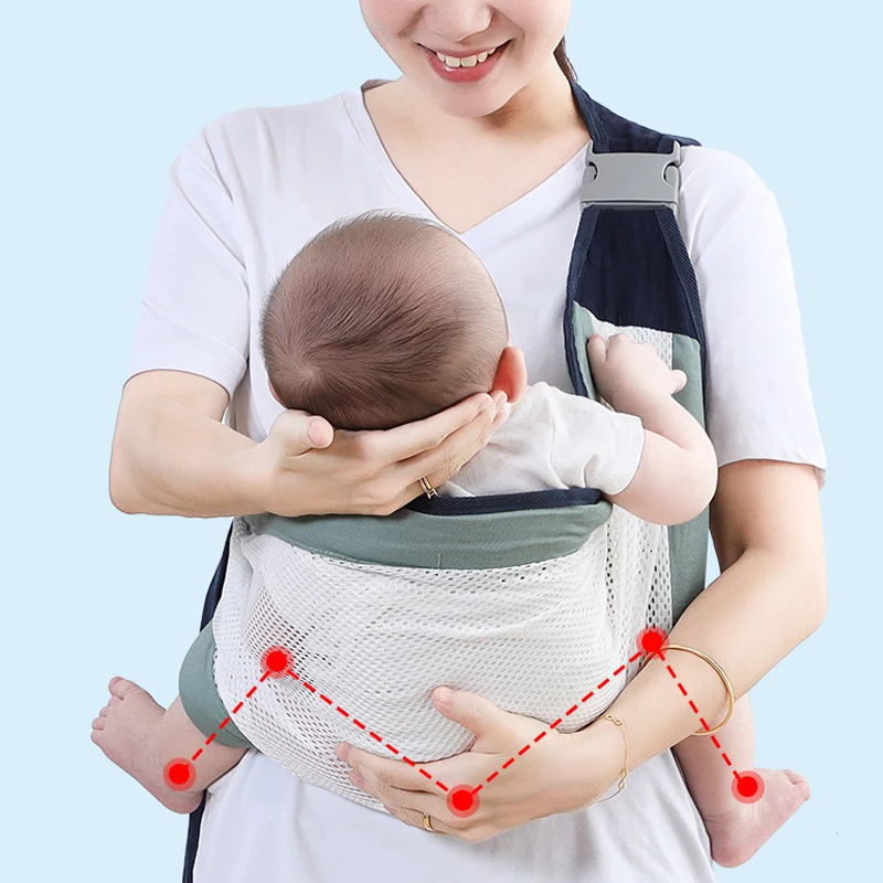 Baby Carrier Front-hold Simple Baby Single-shoulder Carrier for Going Out Lightweight and Labor-saving Baby Breathab 0-36 Months