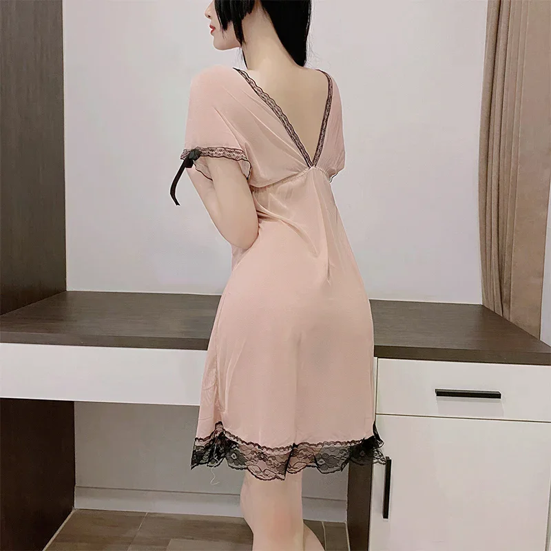 

Sexy Lingerie Mesh See Through Sexy Clothes Hip Hugging Nightgown Pajama